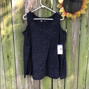 Xersion Cold Shoulder Long Sleeve Tee